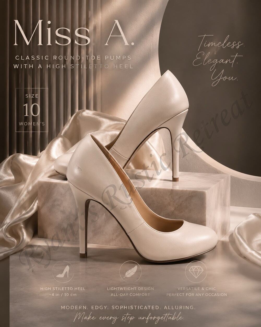 Miss A Nude Beige Round Toe Stiletto Pumps Women’s High Heel Dress Shoes DK